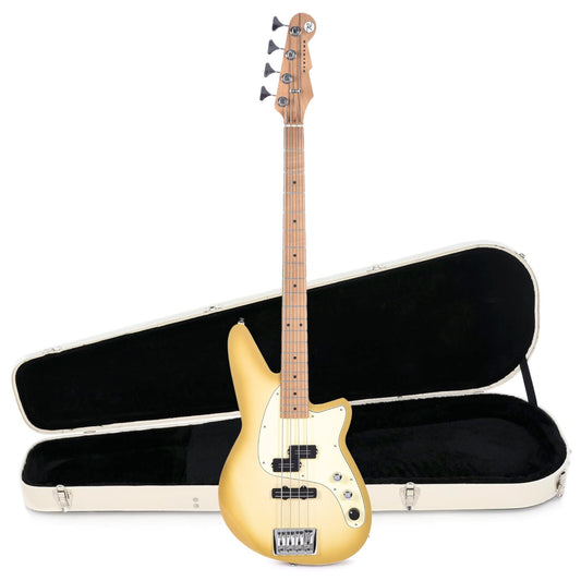 Reverend Decision P Bass Venetian Pearl Hardshell Case Bundle - MUSICTONER