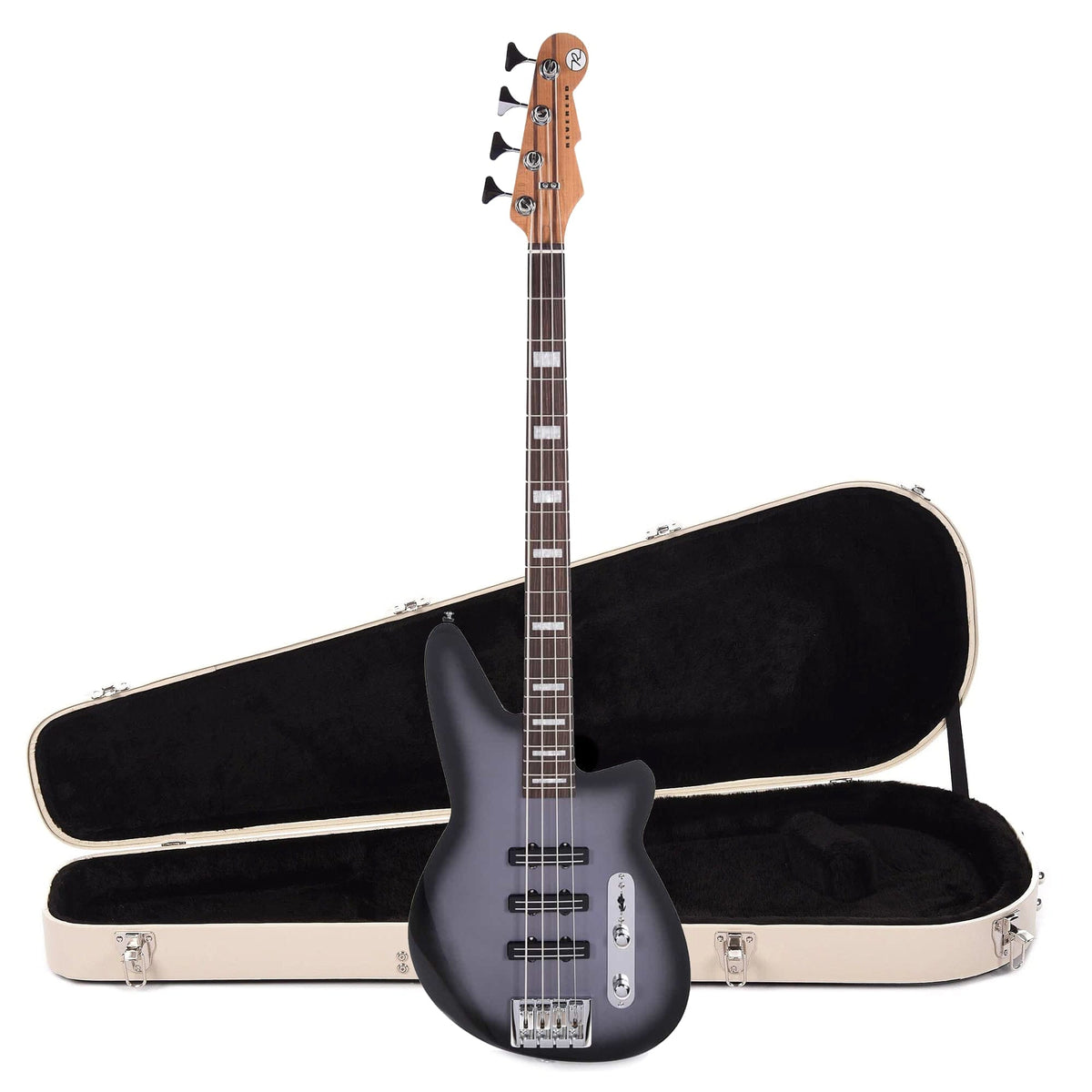 Reverend Triad Bass Periwinkle Burst Hardshell Case Bundle - MUSICTONER