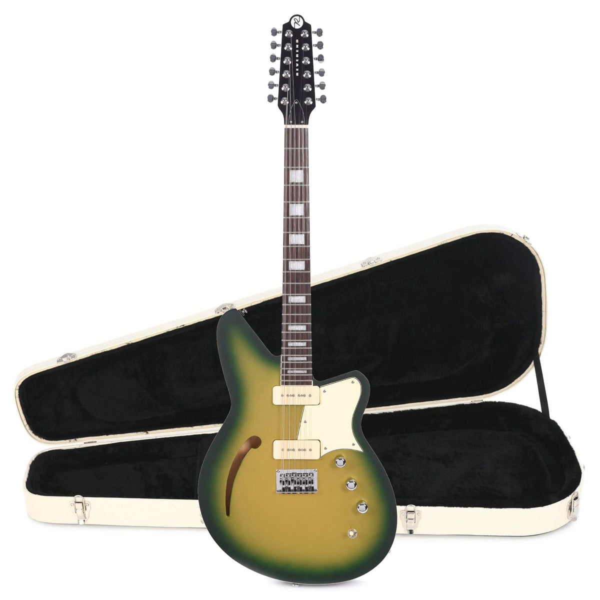 Reverend Airwave 12-String Citradelic Sunset Hardshell Case Bundle - MUSICTONER