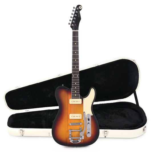 Reverend Greg Koch Signature Gristle 90 3-Tone Burst Hardshell Case Bundle - MUSICTONER