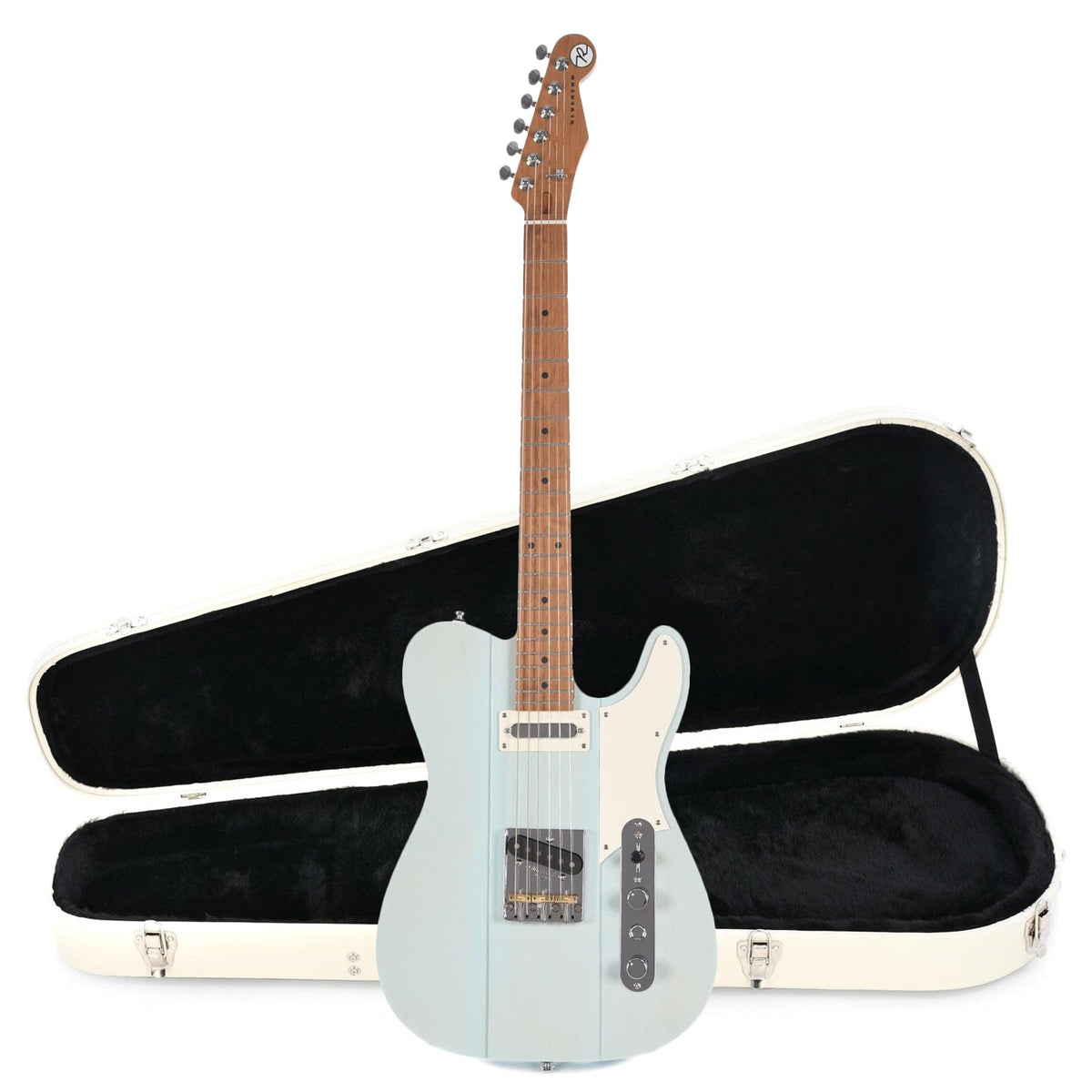Reverend Greg Koch Signature Trans Chronic Blue Hardshell Case Bundle - MUSICTONER