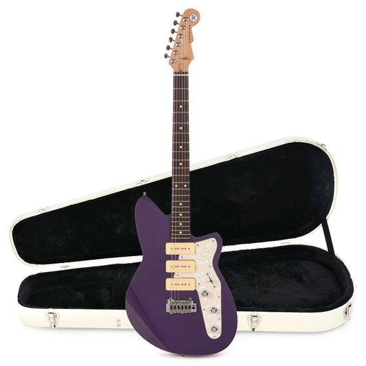 Reverend Jetstream 390 Italian Purple Hardshell Case Bundle - MUSICTONER