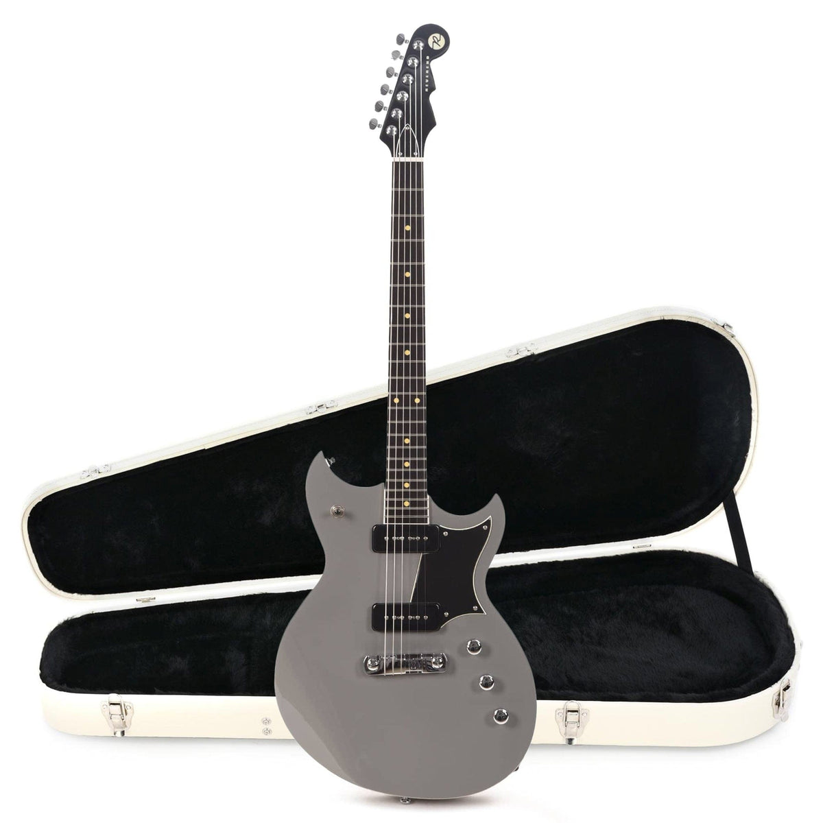 Reverend Reeves Gabrels Dirtbike Royale Feline Grey Hardshell Case Bundle - MUSICTONER