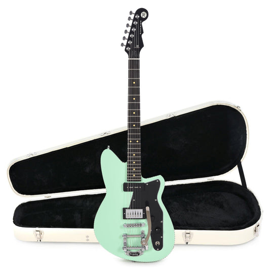 Reverend Rick Vito Soul Agent Oceanside Green Hardshell Case Bundle - MUSICTONER