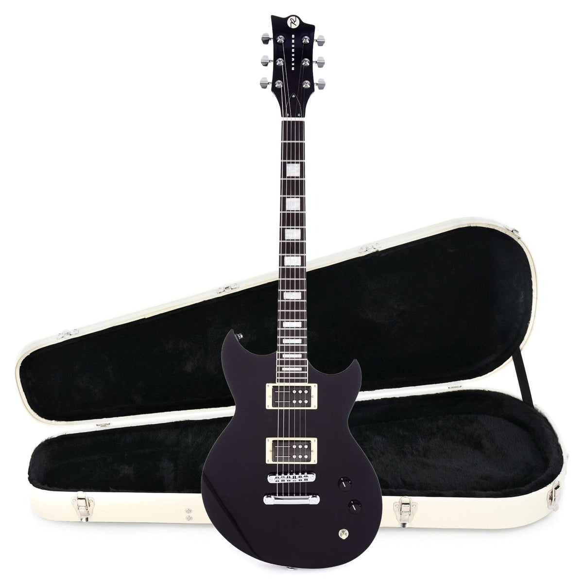 Reverend Robin Finck Signature Midnight Black Hardshell Case Bundle - MUSICTONER