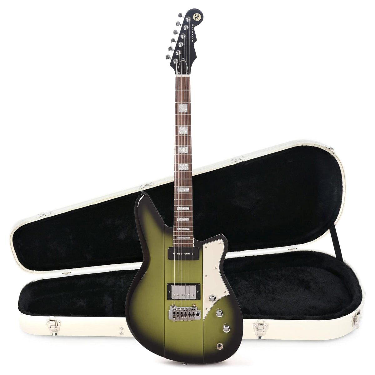 Reverend Warhawk Double Agent W Avocado Burst Hardshell Case Bundle - MUSICTONER