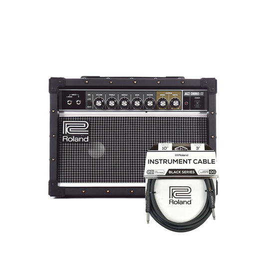 Roland JC-22 30W 2x6.5" Guitar Amplifier and (1) Cable Bundle - MUSICTONER