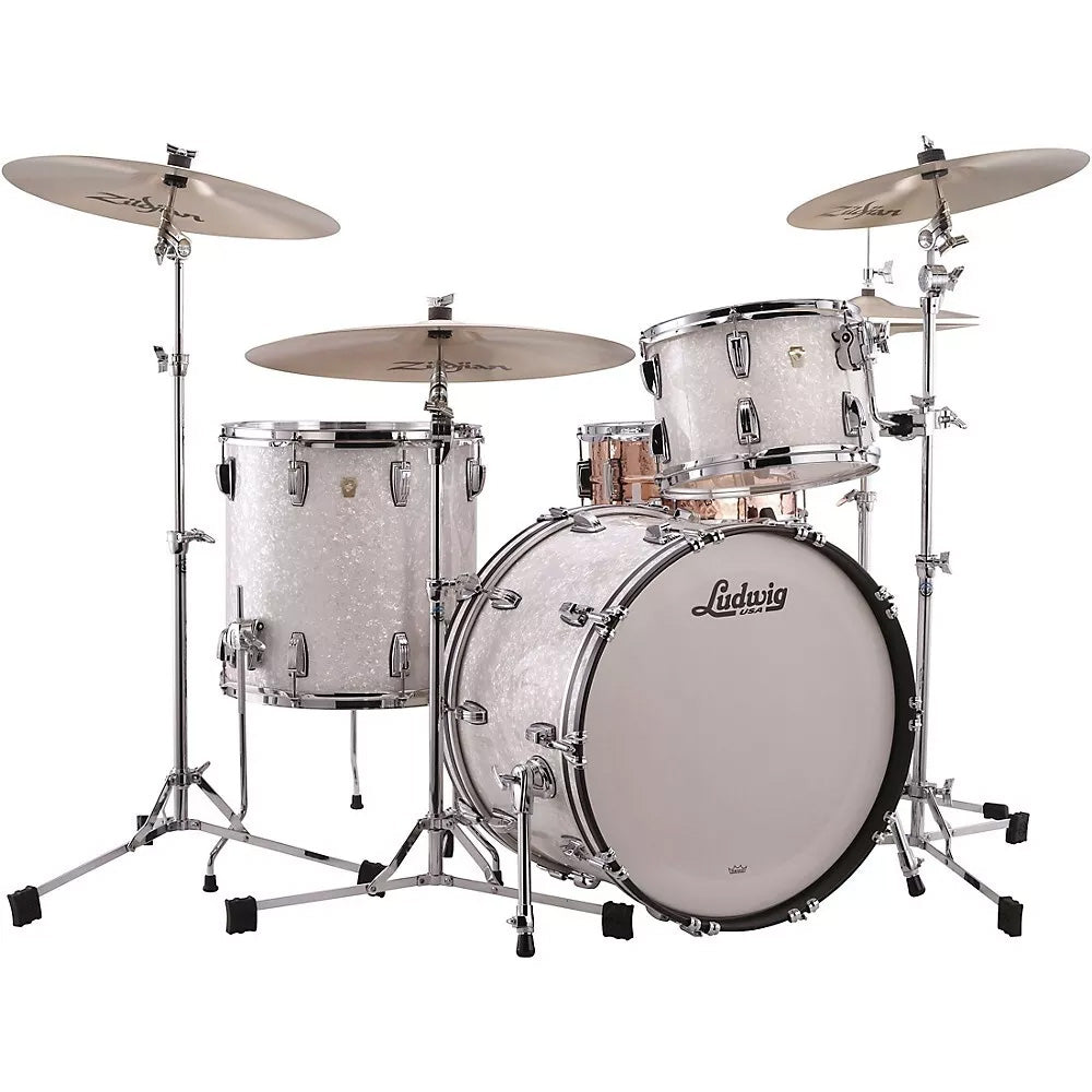 Ludwig Classic Maple 3-Piece Fab Kit - White Marine Pearl