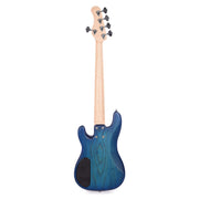 Sadowsky MetroLine 21-Fret Hybrid PJ Bass 5-String Swamp Ash Body Bora Blueburst Transparent Satin - MUSICTONER