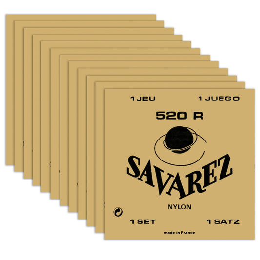 Savarez 520R Normal Tension Strings 12 Pack Bundle - MUSICTONER