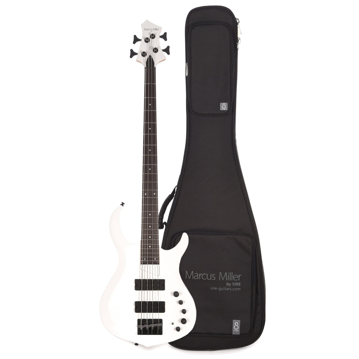 Sire Marcus Miller M2 4-String White Pearl Gloss (2nd Gen) and Sire Gig Bag Bundle - MUSICTONER