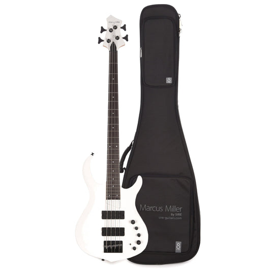 Sire Marcus Miller M2 4-String White Pearl Gloss (2nd Gen) and Sire Gig Bag Bundle - MUSICTONER