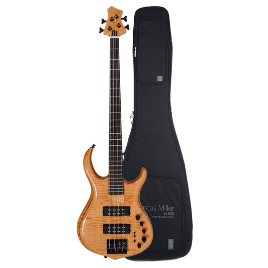 Sire Marcus Miller M7 Swamp Ash/Maple 4-String Natural (2nd Gen) and Sire Gig Bag Bundle - MUSICTONER