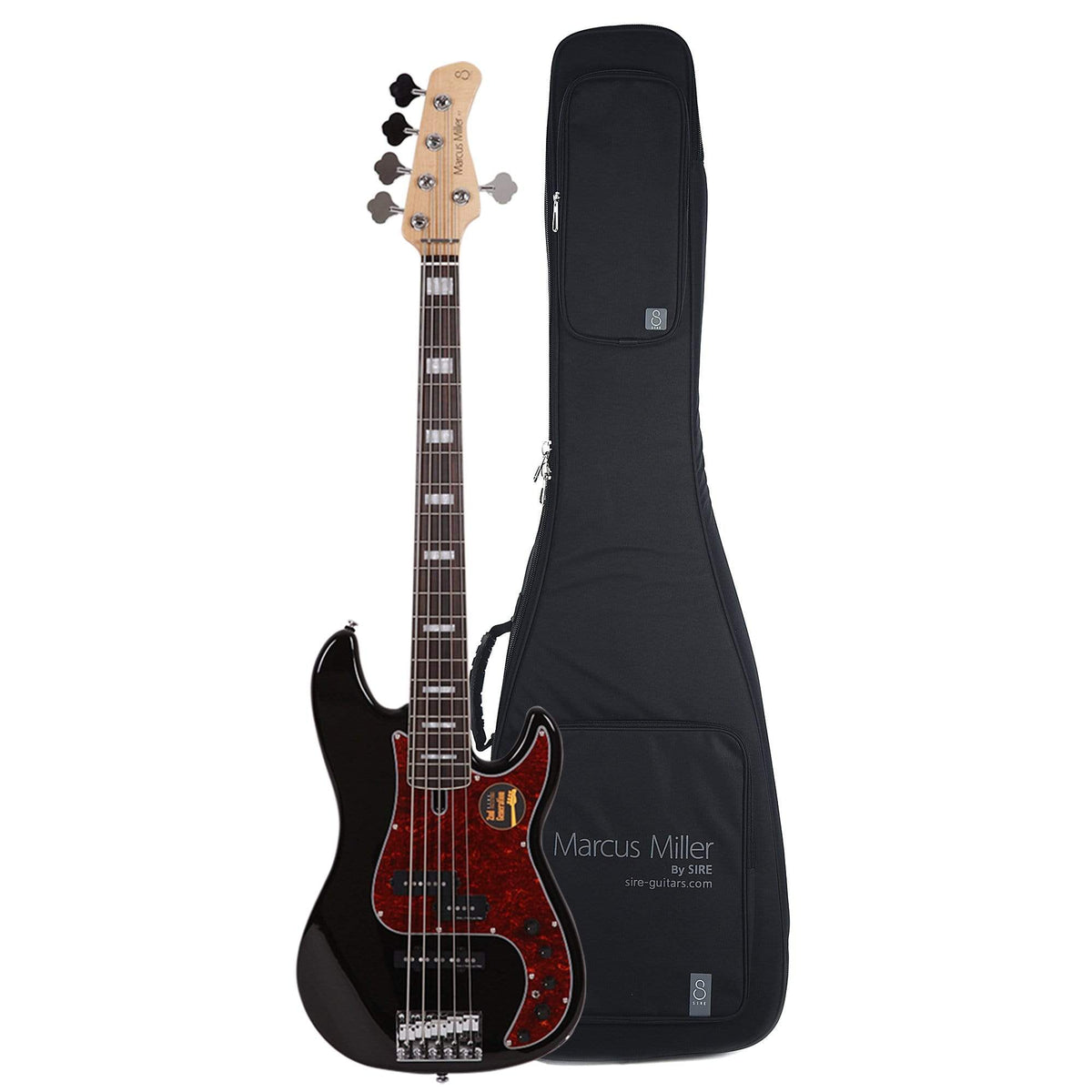 Sire Marcus Miller P7 Alder 4-String Black (2nd Gen) and Sire Gig Bag Bundle - MUSICTONER