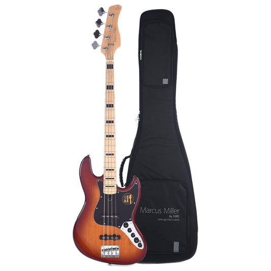Sire Marcus Miller V7 Vintage Alder 4-String Tobacco Sunburst (2nd Gen) and Sire Gig Bag Bundle - MUSICTONER