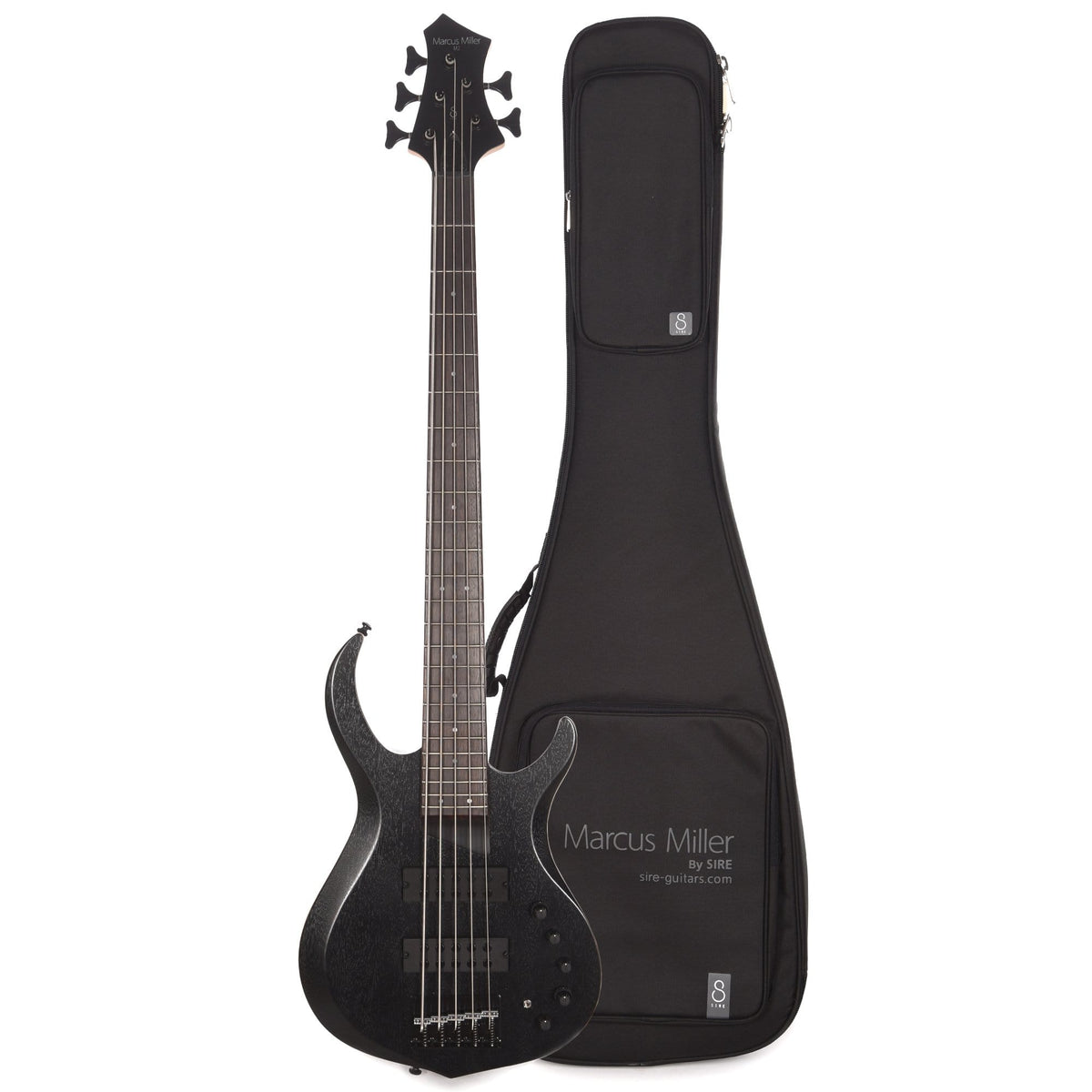 Sire Marcus Miller M2 5-String Transparent Black Satin (2nd Gen) and Sire Gig Bag Bundle - MUSICTONER