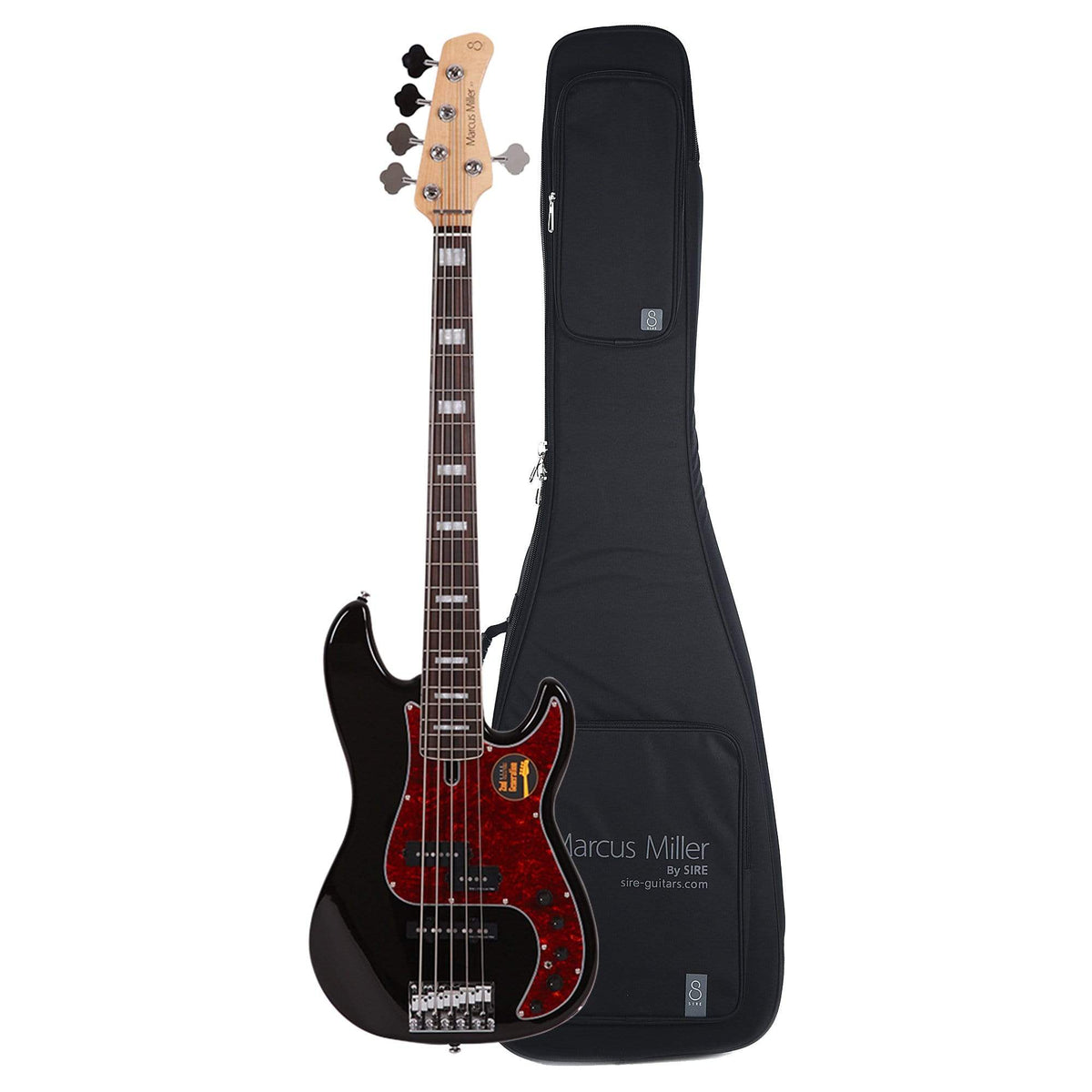 Sire Marcus Miller P7 Alder 5-String Black (2nd Gen) and Sire Gig Bag Bundle - MUSICTONER
