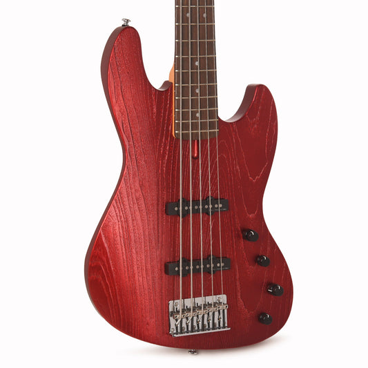 Sire Marcus Miller V6 5-String Mahogany/Ash Candy Apple Red - MUSICTONER