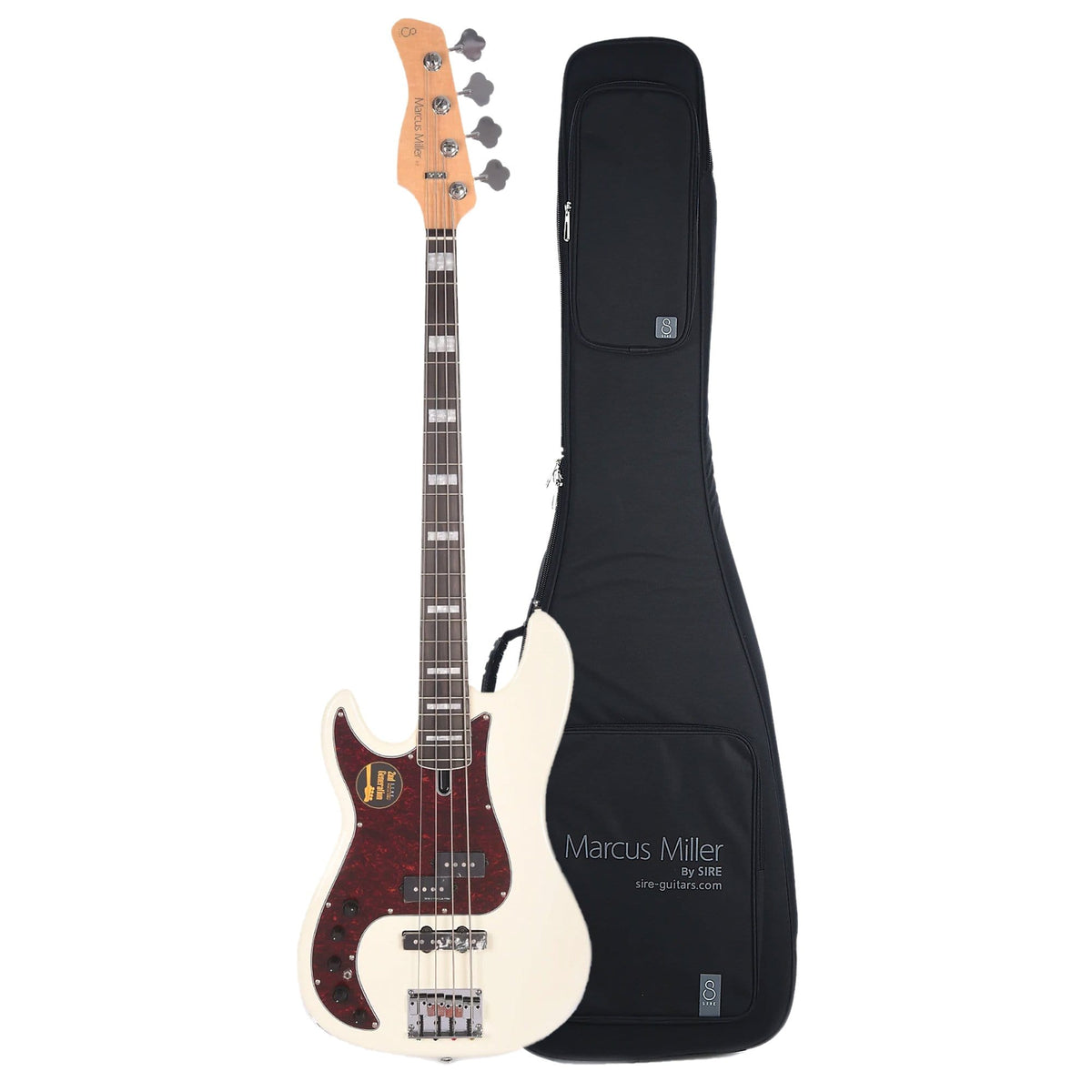 Sire Marcus Miller P7 Alder 4-String LEFTY Antique White (2nd Gen) and Sire Gig Bag Bundle - MUSICTONER