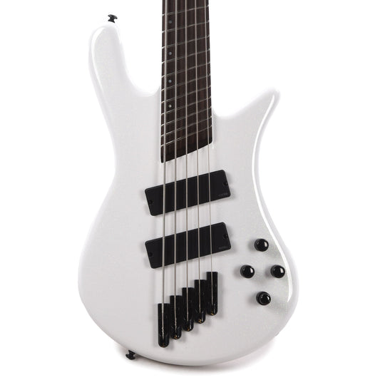 Spector NS Dimension 5 Bass White Sparkle Gloss - MUSICTONER