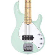 Sterling by Music Man S.U.B. Series StingRay5 5-String Mint Green w/Guitar Stand, Tuner and 10' Cable Bundle - MUSICTONER