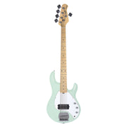 Sterling by Music Man S.U.B. Series StingRay5 5-String Mint Green w/Guitar Stand, Tuner and 10' Cable Bundle - MUSICTONER