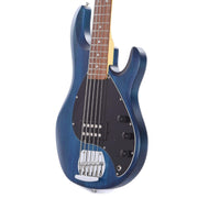 Sterling by Music Man S.U.B. Series StingRay5 5-String Trans Blue Satin w/Guitar Stand, Tuner and 10' Cable Bundle…