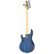 Sterling by Music Man S.U.B. Series StingRay5 5-String Trans Blue Satin w/Guitar Stand, Tuner and 10' Cable Bundle…