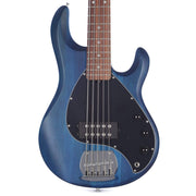 Sterling by Music Man S.U.B. Series StingRay5 5-String Trans Blue Satin w/Guitar Stand, Tuner and 10' Cable Bundle…
