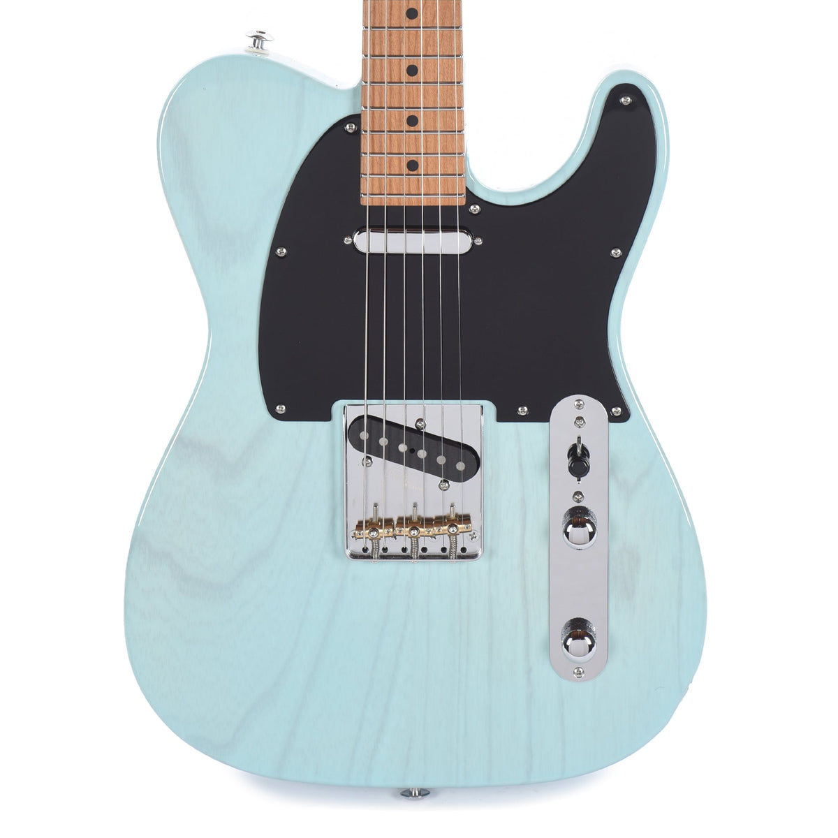 Suhr Custom Classic T Swamp Ash Trans Daphne Blue w/Roasted Maple Neck - MUSICTONER