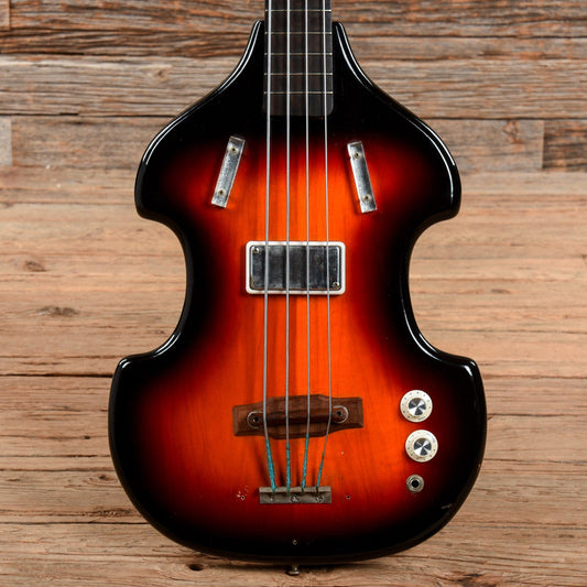 Supro Violin Bass Sunburst 1960s - MUSICTONER