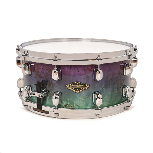 Tama Starclassic 6.5x14 Walnut/Birch Snare Drum Nebula Mappa Burl Fade - MUSICTONER