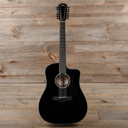 Taylor 250ce-BLK Deluxe 12-String Dreadnought Sitka/Maple Black ES2 - MUSICTONER