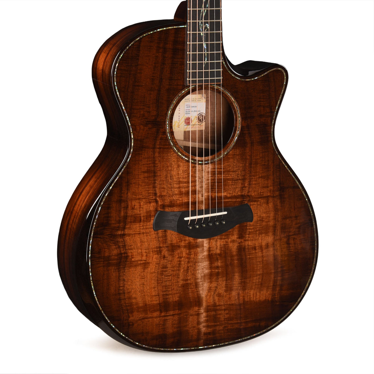 Taylor Next Generation Builder's Edition K24ce Grand Auditorium Figured Hawaiian Koa Kona Burst w/Claria Pickup - MUSICTONER