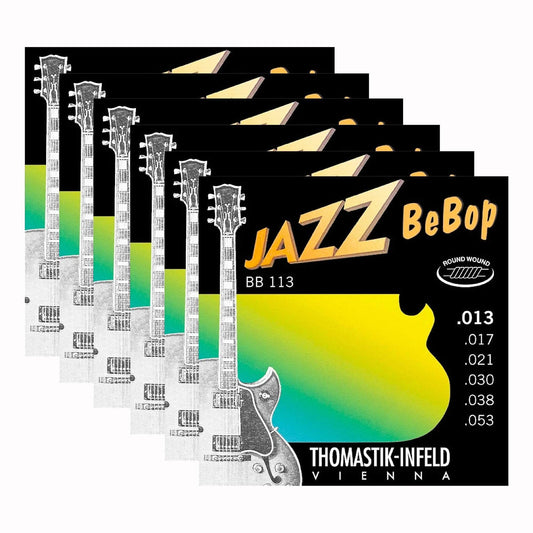 Thomastik BB113 Jazz Be Bop Round 13-53 6 Pack Bundle - MUSICTONER