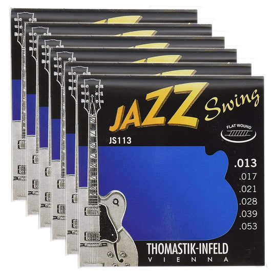 Thomastik JS113 Jazz Swing Flat 13-53 (6 Pack Bundle) - MUSICTONER