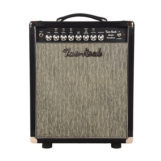 Two Rock Studio Overdrive 35w 2-Channel Tube Amp Combo Black Suede w/ Grey Pinstripe Cloth - MUSICTONER