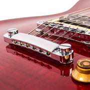 Vintage Reissue V100 Les Paul Style Electric Guitar - Trans Wine Red