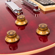 Vintage Reissue V100 Les Paul Style Electric Guitar - Trans Wine Red