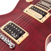 Vintage Reissue V100 Les Paul Style Electric Guitar - Trans Wine Red