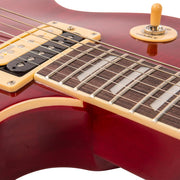 Vintage Reissue V100 Les Paul Style Electric Guitar - Trans Wine Red
