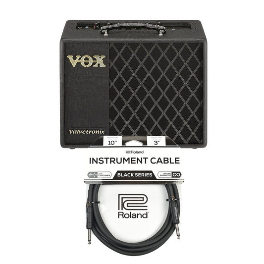 Vox VT20X 20W 1x8" Combo Cable Bundle - MUSICTONER
