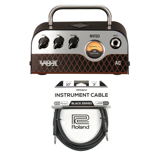Vox MV50AC AC 50 Watt Head Cable Bundle - MUSICTONER