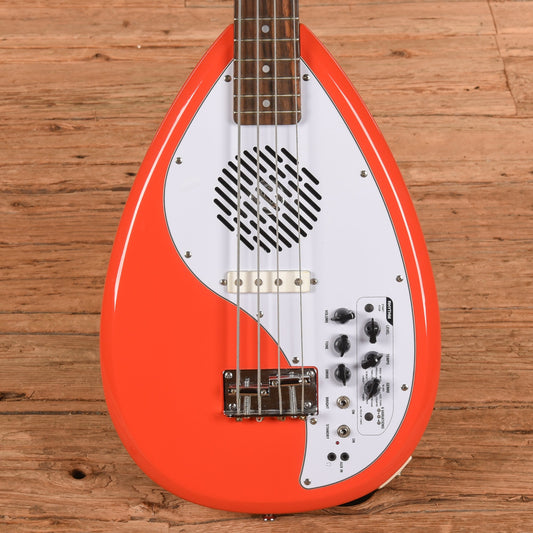 Vox Apache-1B Teardrop Travel Bass with Built-In Speaker Salmon Red - MUSICTONER