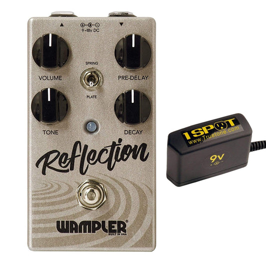 Wampler Reflection Reverb Bundle w/ Truetone 1 Spot Space Saving 9v Adapter - MUSICTONER
