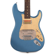 Waterslide S-Style Coodercaster Lake Placid Blue w/ Mojo Lap Steel & Gold Foil Pickups - MUSICTONER