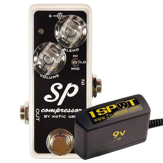 Xotic SP Compressor Bundle w/ Truetone 1 Spot Space Saving 9v Adapter - MUSICTONER