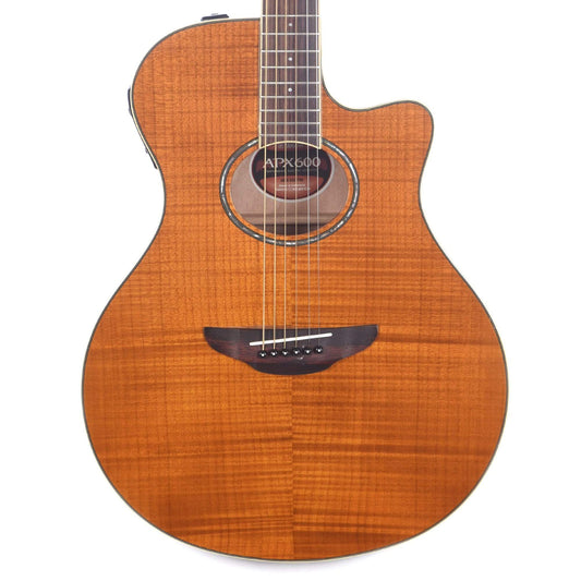 Yamaha APX600FM Flame Maple Amber Acoustic-Electric Guitar - MUSICTONER
