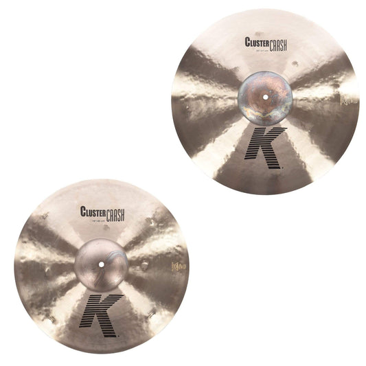 Zildjian 18/20" K Cluster Crash Cymbal Set (2-Pack Bundle) - MUSICTONER