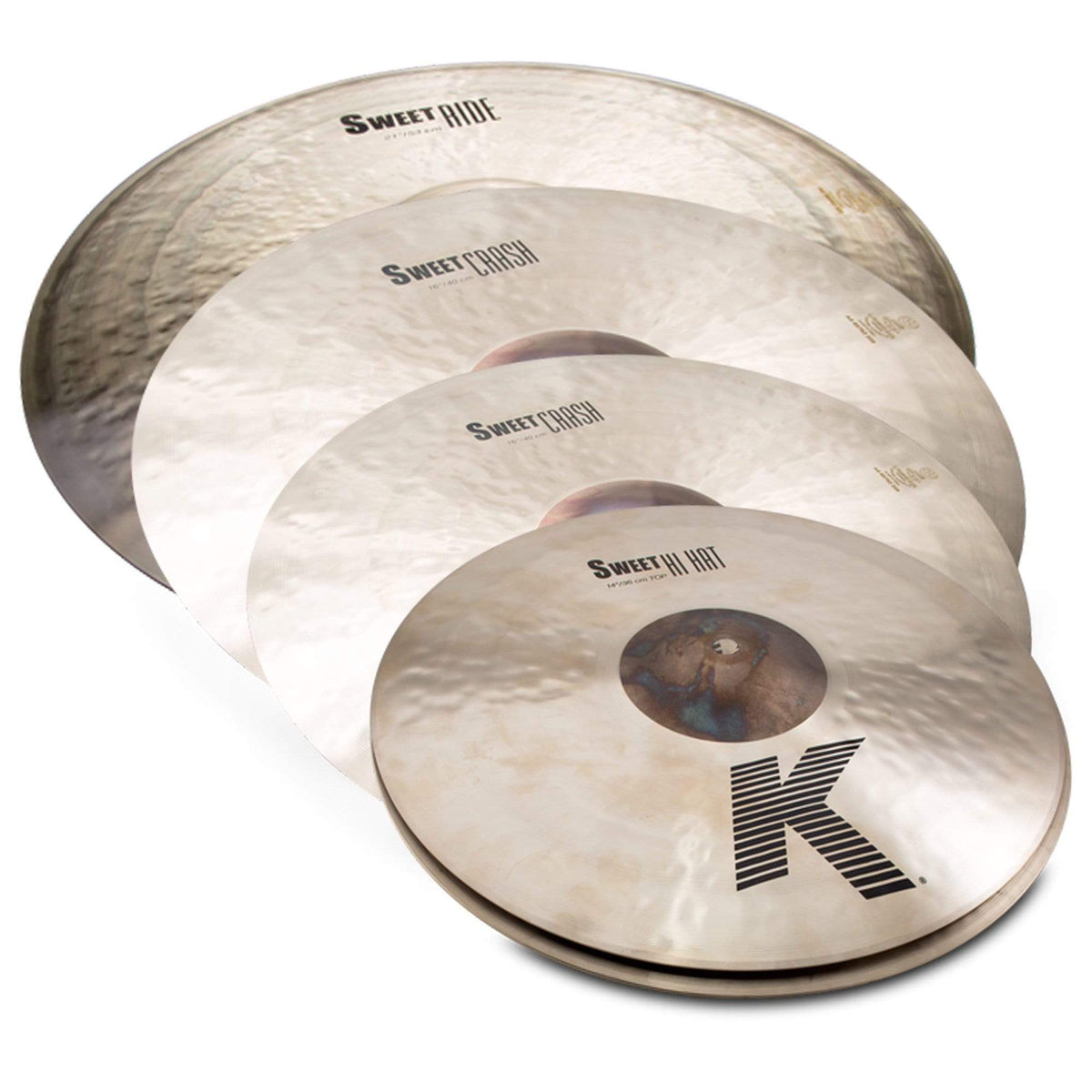 Zildjian 15/17/19/21" K Sweet Cymbal Set (4-Pack Bundle) - MUSICTONER